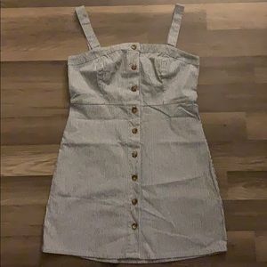 Hollister black&white pinstripe button dress BNWT